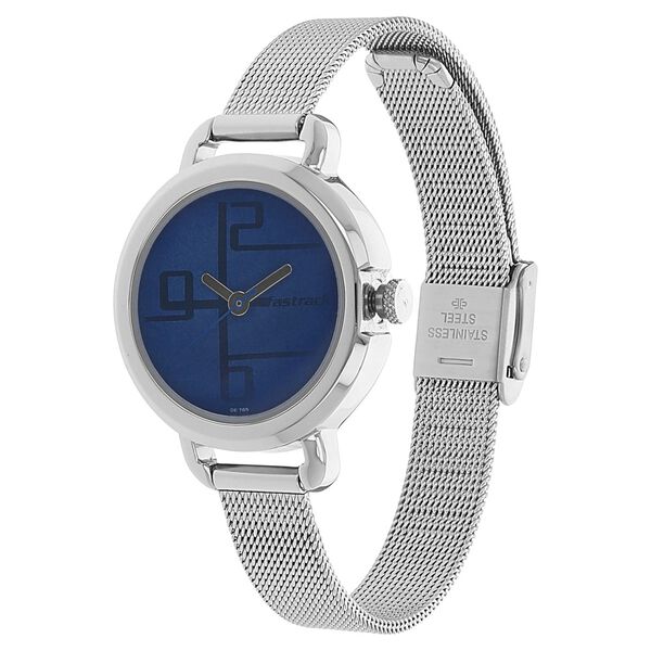 Fastrack Quartz Analog Blue Dial Metal Strap Watch for Girls - image number 1