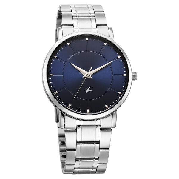 Fastrack Stunners X Quartz Analog Blue Dial Stainless Steel Strap Watch For Guys - image number 1