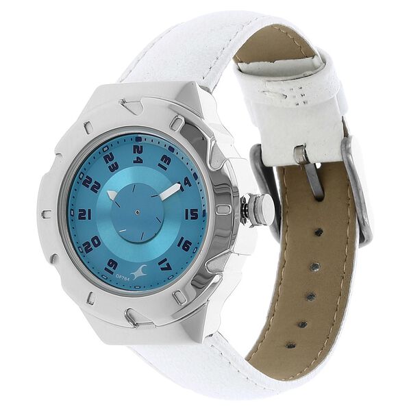 Fastrack Quartz Analog Blue Dial Leather Strap Watch for Girls - image number 1