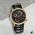 Fastrack Exuberant Quartz Analog Blue Dial Metal Strap Watch for Guys