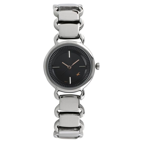 Fastrack Quartz Analog Black Dial Metal Strap Watch for Girls - image number 0