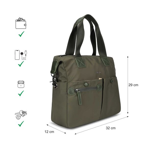 Olive Edge Nylon Satchel - image number 2