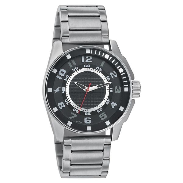 Fastrack Quartz Analog Black Dial Stainless Steel Strap Watch for Guys - image number 0