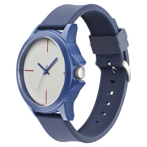 Fastrack Tees Quartz Analog White Dial Silicone Strap Unisex Watch - image number 2