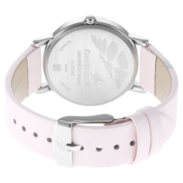 Fastrack Wear Your Look Quartz Analog with Day and Date Pink Dial Leather Strap Watch for Girls - image number 4