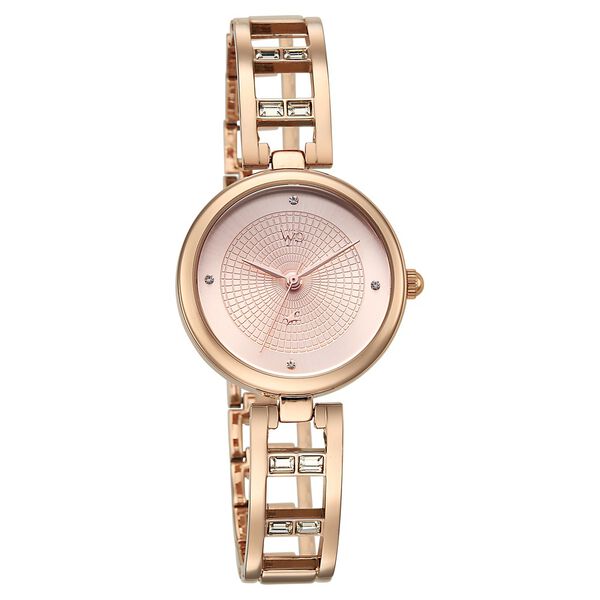 Vyb Seeker By Fastrack Quartz Analog Rose Gold Dial Rose Gold Metal Strap Watch For Girls - image number 1