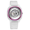 Fastrack Bare Quartz Analog Skeleton Unisex Watch With Grey Dial And Translucent Plastic Strap - image number 2