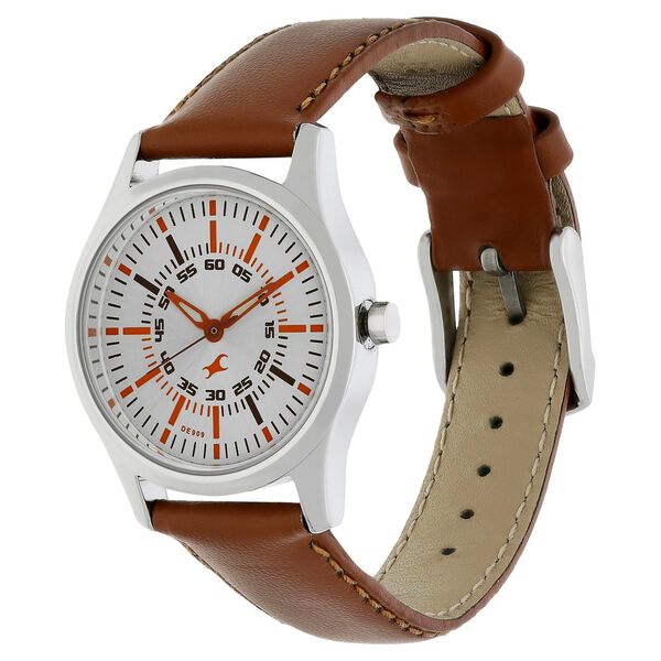 Fastrack Warpaint Quartz Analog Silver Dial Leather Strap Watch for Girls - image number 2