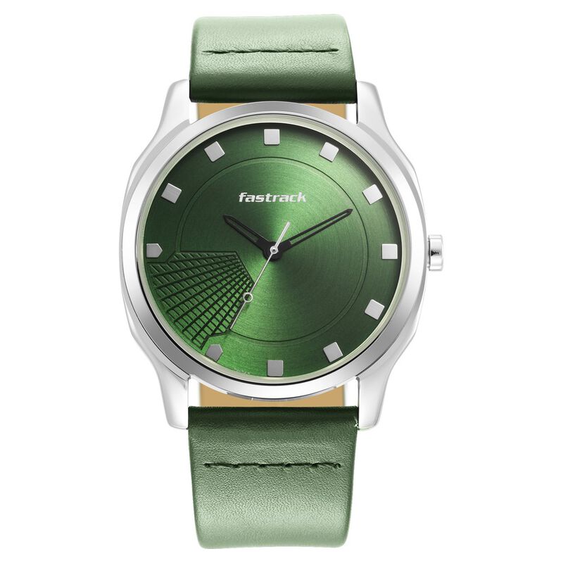 Green Dial Fastrack Watch Under 2500 Fastrack Stunners Quartz Analog Green Dial Leather Strap Watch For Girls