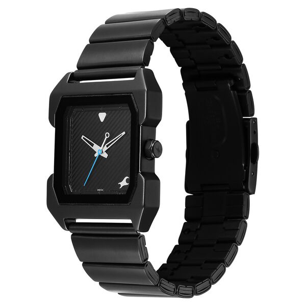 Fastrack Pulse Quartz Analog Black Dial With Black Stainless steel Strap Watch for Guys - image number 2