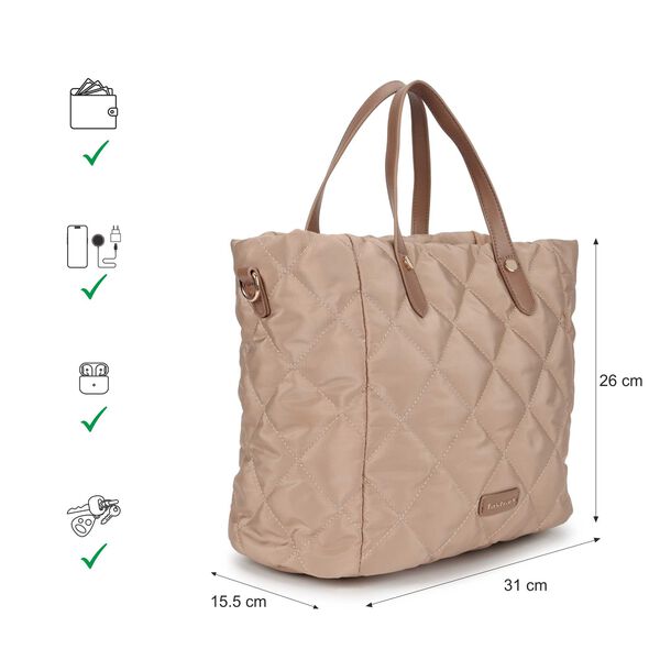Gridline beige tote - image number 2
