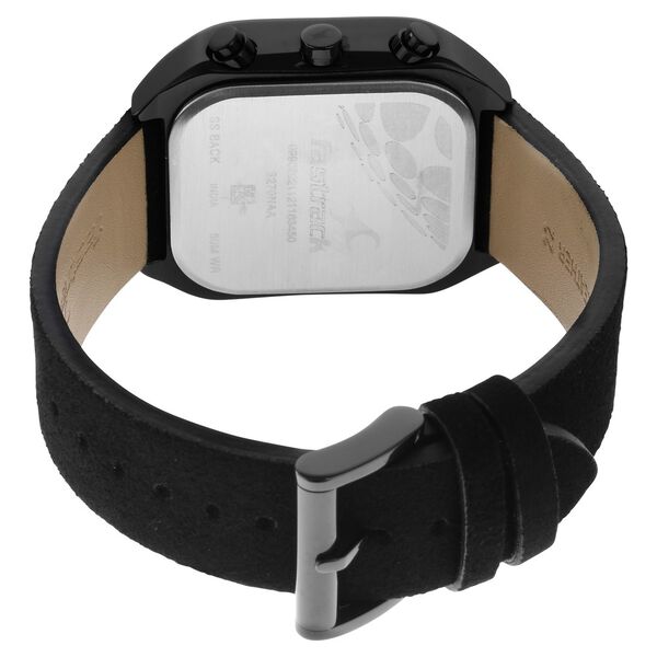 Fastrack After Dark Quartz Analog with Day and Date Green Dial Leather Strap Watch for Guys - image number 6