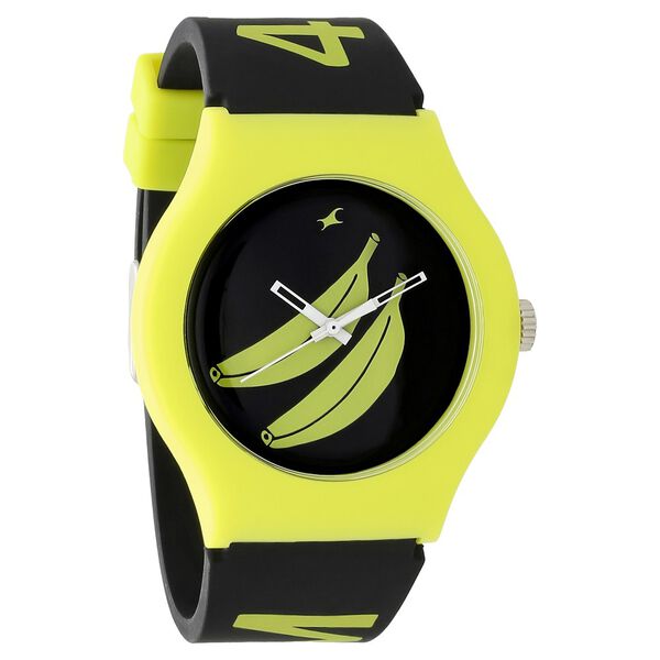 Fastrack Quartz Analog Black Dial Silicone Strap Watch for Unisex - image number 1