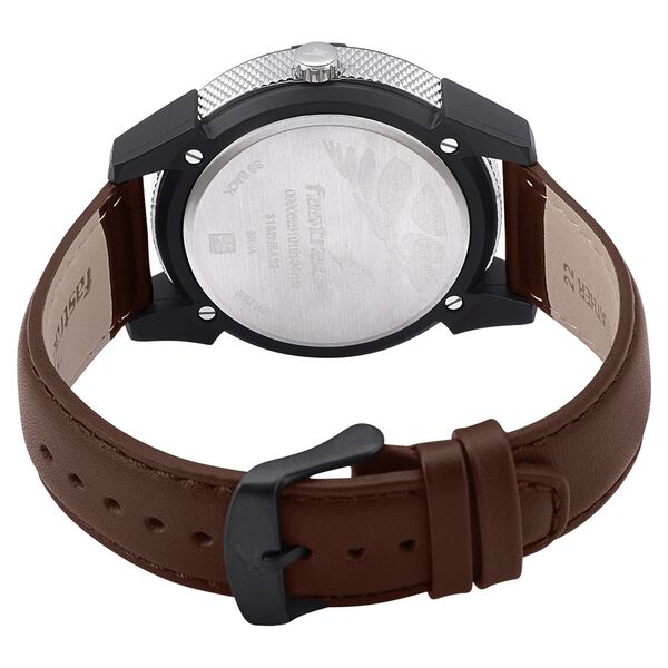 Fastrack Modular Quartz Analog Silver Dial Leather Strap Watch for Guys - image number 4