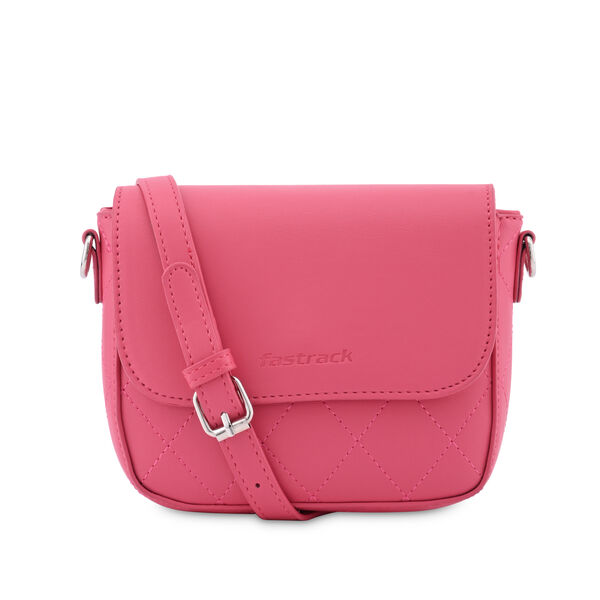 Fastrack Compact Sling Bag with Adjustable Sling in Pink - image number 1