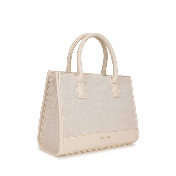 Lattice white satchel - image number 2