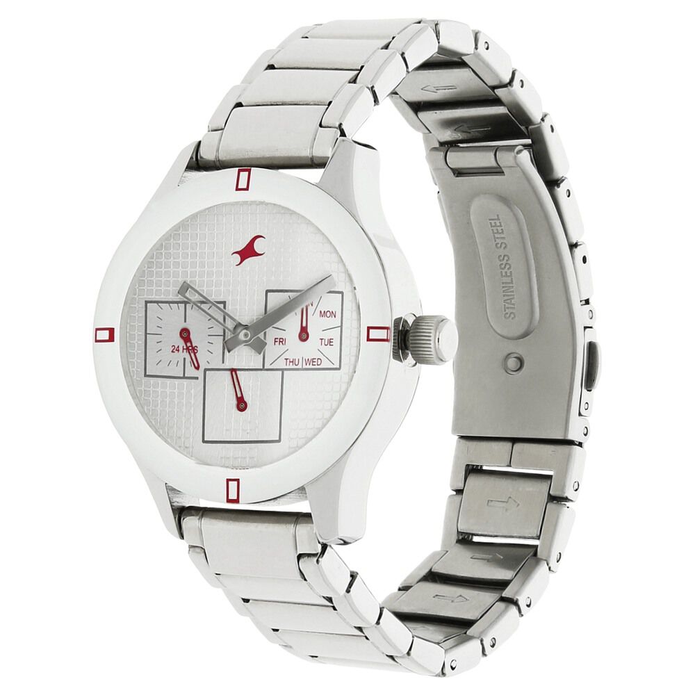 Fastrack 6078sm02 metal round womens watch outlet