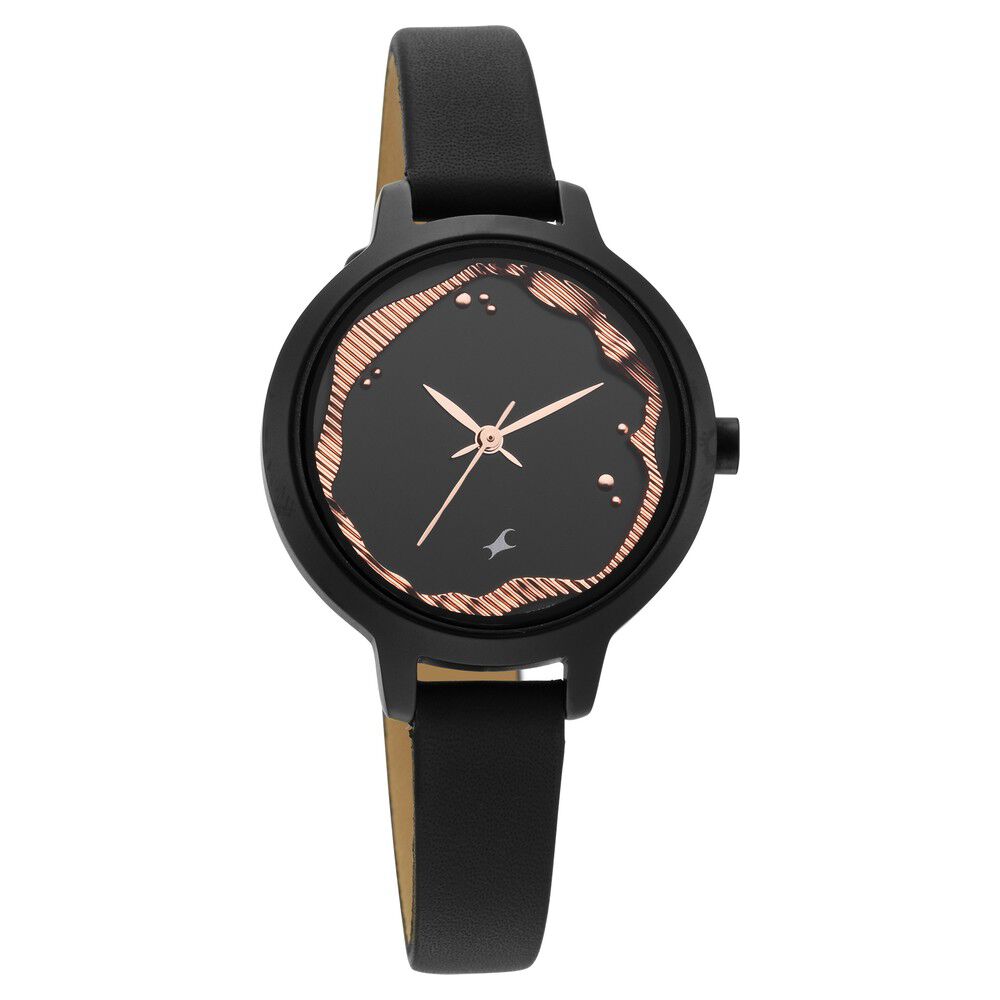 Fastrack black watch women top