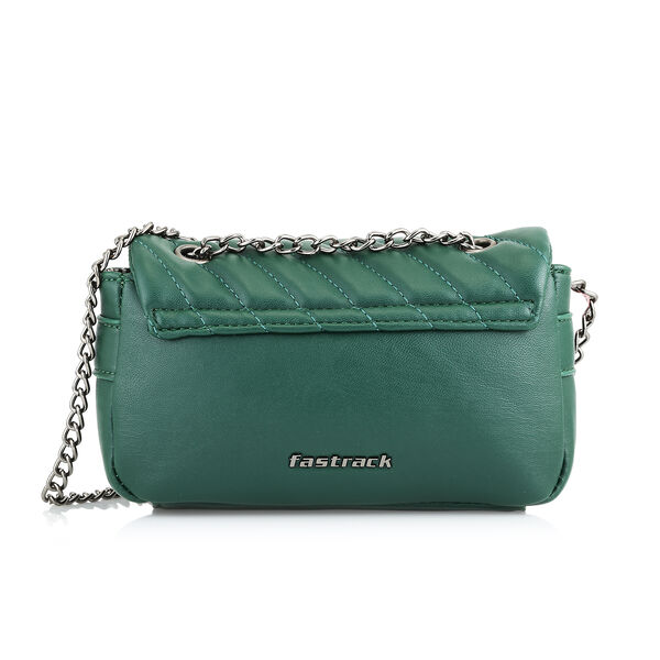 Fastrack Quilted Chain-Sling Bag in Green - image number 3