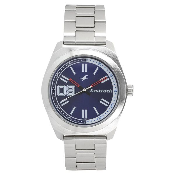 Fastrack Varsity Quartz Analog Blue Dial Stainless Steel Strap Watch for Guys - image number 0