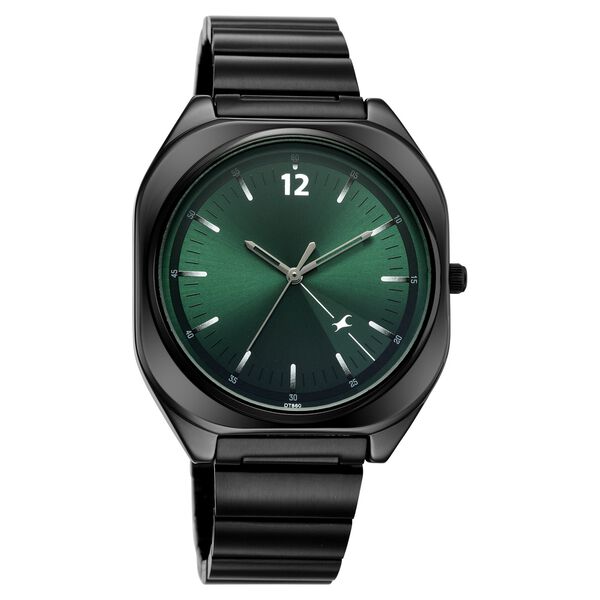 Fastrack 9 to Fine Analog with Green Dial Metal Strap Watch for Guys - image number 1