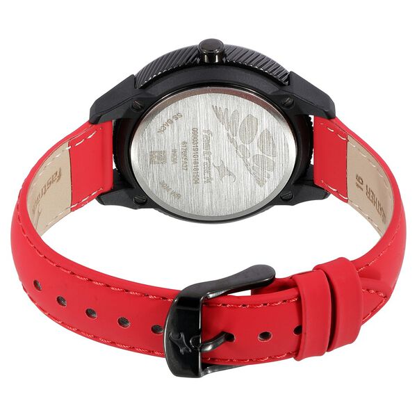 Fastrack Modular Quartz Analog Silver Dial Leather Strap Watch for Girls - image number 4
