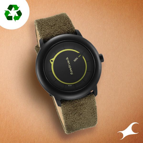 Fastrack Revibe Quartz Analog Black Dial Fabric Strap Watch for Guys - image number 0