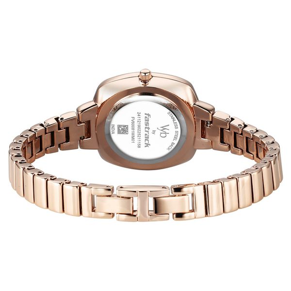 Fastrack Vyb Muse Quartz Analog White Dial Metal Strap Watch For Girls - image number 6