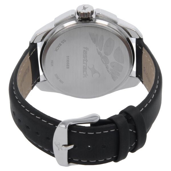Fastrack Quartz Analog Grey Dial Leather Strap Watch for Guys - image number 3