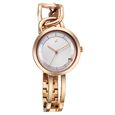 Fastrack Opulence Quartz Analog Silver White Dial Champagne Gold Metal Strap Watch For Girls - image number 1