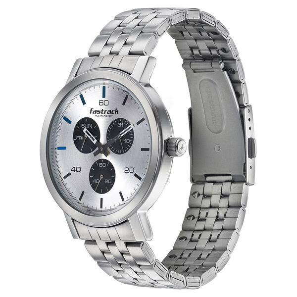 Fastrack Dial It Up Quartz Multifunction Silver Dial Stainless Steel Strap Watch for Guys - image number 2