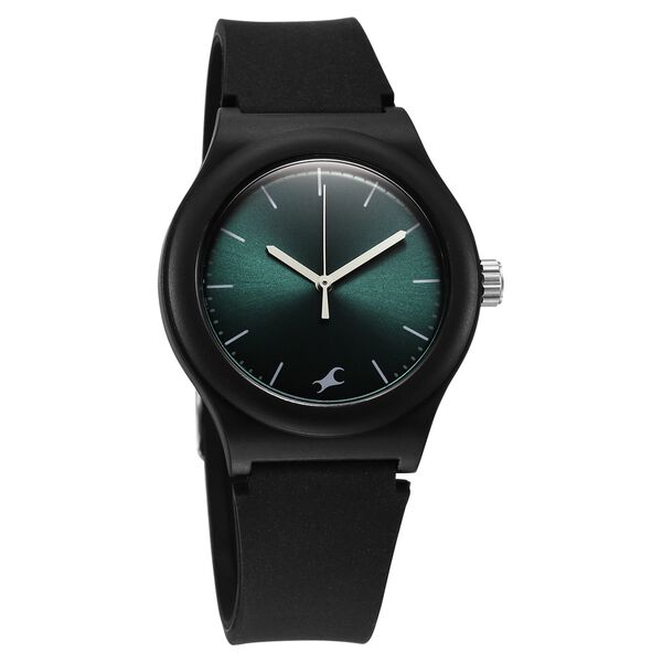 Fastrack Tees Urbanique Quartz Analog Green Dial Silicon Strap Watch For Girls - image number 1