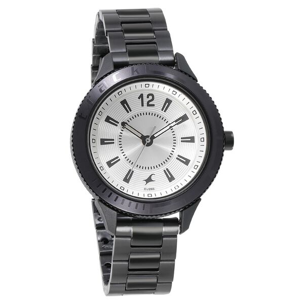 Fastrack Modular Quartz Analog Silver Dial Stainless Steel Strap Watch for Girls - image number 0