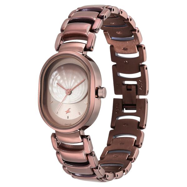 Fastrack Uptown Retreat Quartz Analog Brown Dial Metal Strap Watch for Girls - image number 3