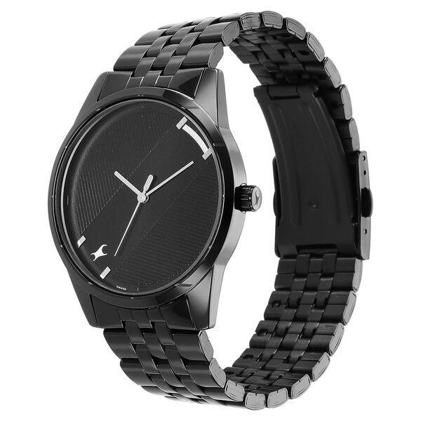 Fastrack Stunners Quartz Analog Black Dial Metal Strap Watch for Guys - image number 3