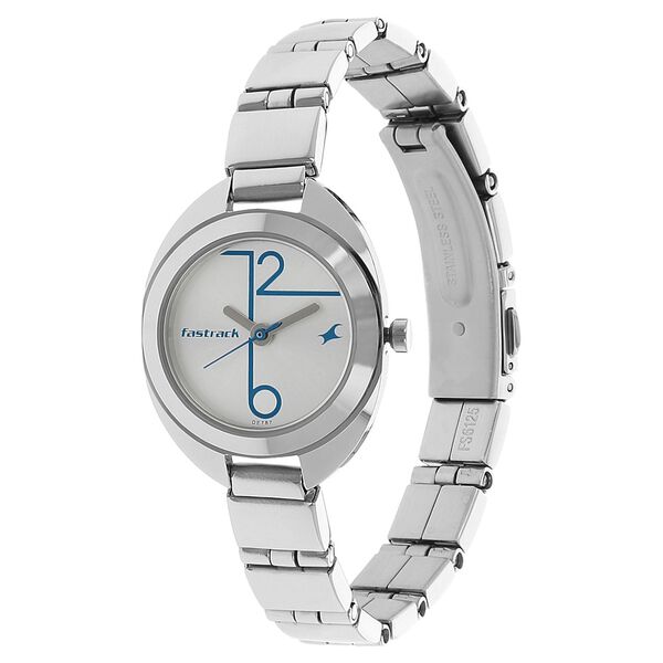 Fastrack Quartz Analog Silver Dial Stainless Steel Strap Watch for Girls - image number 1