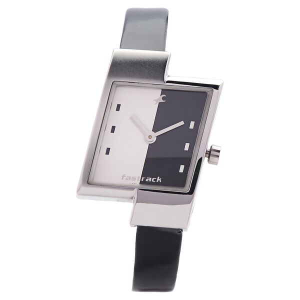 Fastrack Quartz Analog Black Dial Leather Strap Watch for Girls - image number 0