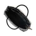 Gathered faux leather satchel - image number 3