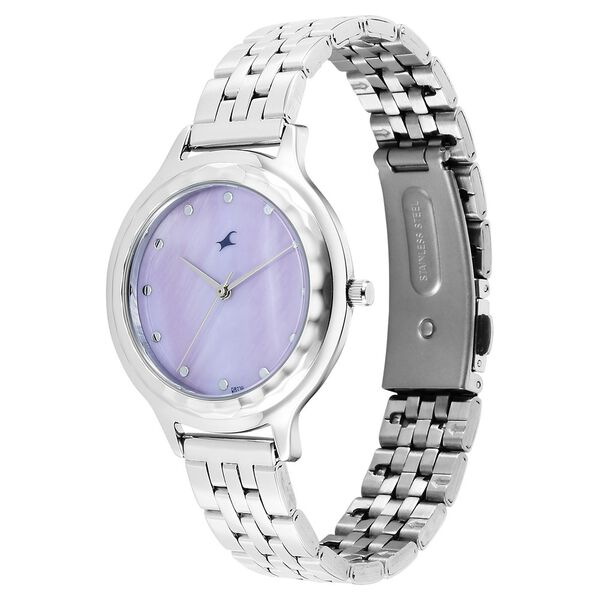 Fastrack Stunners X Quartz Analog Blue Dial Stainless Steel Strap Watch For Girls - image number 2