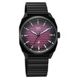 Vyb Drift By Fastrack Quartz Analog Purple Dial Black Stainless Steel Strap Watch For Guys - image number 2