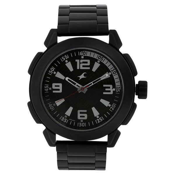 Fastrack Quartz Analog Black Dial Stainless Steel Strap Watch for Guys - image number 0