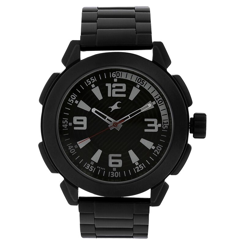 Buy Online Fastrack Quartz Analog Black Dial Stainless Steel Strap