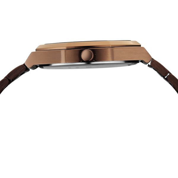 Vyb Maverick By Fastrack Quartz Analog Brown Dial Brown Stainless Steel Strap Watch For Guys - image number 7
