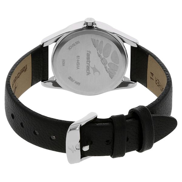 Fastrack Quartz Analog Black Dial Leather Strap Watch for Girls - image number 3