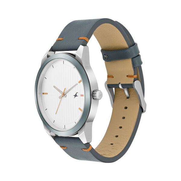 Fastrack Stunners Quartz Analog White dial Leather Strap Watch for Guys - image number 2