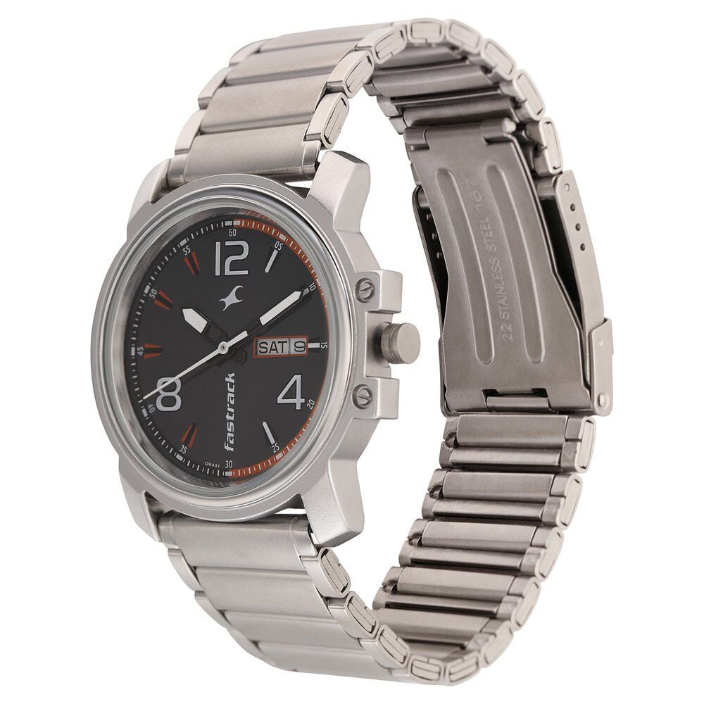 Buy Online Fastrack Brown Dial Quartz Analog with Day and Date Watch for Guys 3039sm10 p Fastrack