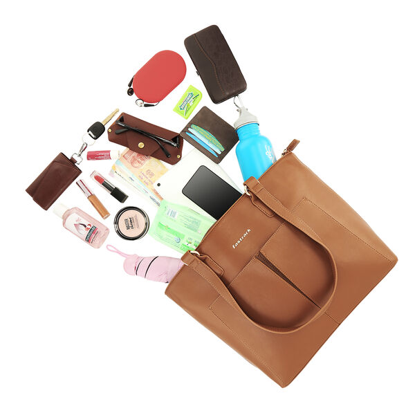 Fastrack Essential Tote with Pockets in Tan - image number 6