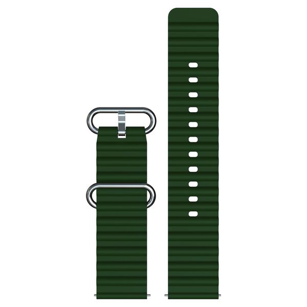 Fastrack Smart Dark Green Silicone Bubble Strap 22 mm - image number 0