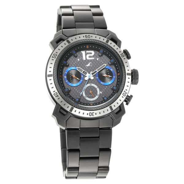 Fastrack All Nighters Quartz Analog Black Dial Stainless Steel Strap Watch for Guys - image number 0