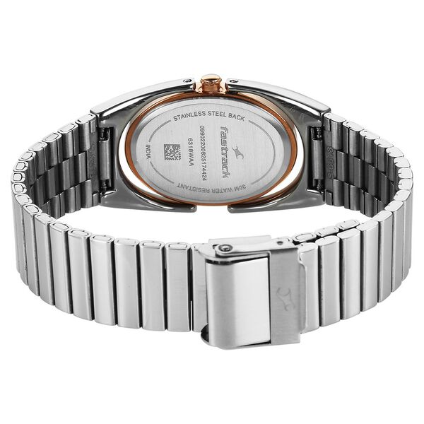 Fastrack UFO Quartz Analog Mother of Pearl Dial Silver Colour Stainless Steel Strap Watch For Girls - image number 5